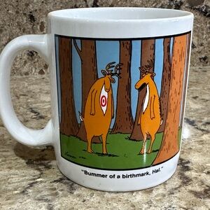 Vintage Far Side Deer / Buck Cartoon White Coffee Mug